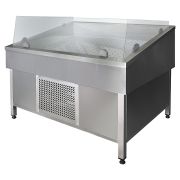 Витрина холодильная для рыбы Finist VFg/1400 с прямоугольным стеклом