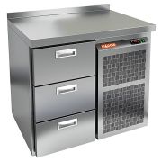 Стол морозильный HICOLD GN 3 BR2 BT с бортом