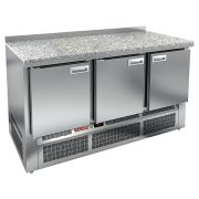 Стол холодильный HICOLD GNE 111/TN с бортом камень