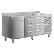 Стол холодильный KAYMAN КСХ-133/70 (1 дверь, 6 ящиков)