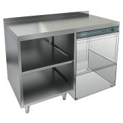 Стол под посудомоечную машину HICOLD НБМСЗОКП-12/5БП с правым крылом и бортом