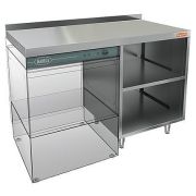 Стол под посудомоечную машину HICOLD НБМСЗОКП-12/6БЛ c левым крылом и бортом