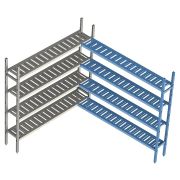 Стеллаж модульный угловой дополнительный POLAIR LOAD.ME POLY 16AL.4PP40.15C