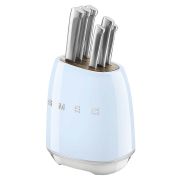 Набор ножей SMEG KBSF02PB (6 шт. с подставкой) пастельный голубой