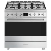 Варочный центр SMEG C9GMX2 нерж. сталь с черным стеклом