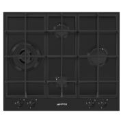 Варочная панель газовая SMEG PX364LMB черная эмаль