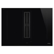 Варочная панель индукционная SMEG HOBD472D с интегрированной вытяжкой черная