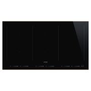 Варочная панель индукционная SMEG SIM6964R черная с медной фурнитурой