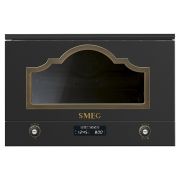 Микроволновая печь SMEG MP722AO антрацит с латунной фурнитурой