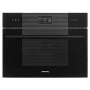 Духовой шкаф комбинированный с микроволнами SMEG SO4102M1B3 Deep Black черное стекло