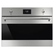 Духовой шкаф комбинированный с микроволнами SMEG SO4301M0X нерж. сталь / черное стекло