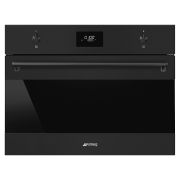 Духовой шкаф комбинированный с микроволнами SMEG SO4301M0N черный матовый / черное стекло