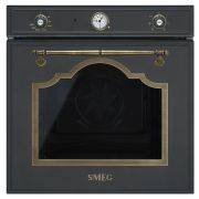 Духовой шкаф SMEG SF700AO антрацит с латунной фурнитурой