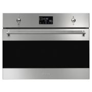 Духовой шкаф комбинированный с микроволнами SMEG SO4302M1X нерж. сталь / черное стекло