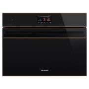Духовой шкаф комбинированный с паром SMEG SO4604S4PNR черное стекло с медной фурнитурой