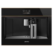 Кофемашина автоматическая SMEG CMS4604NRRU черное стекло с медной фурнитурой